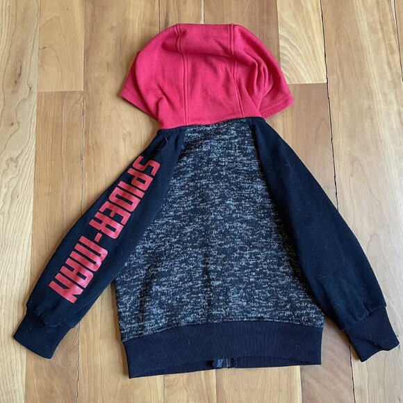 Marvel Spider-Man Toddler Boys Full-Zip Hoodie Jacket 3T Black & Red - Picture 2 of 4